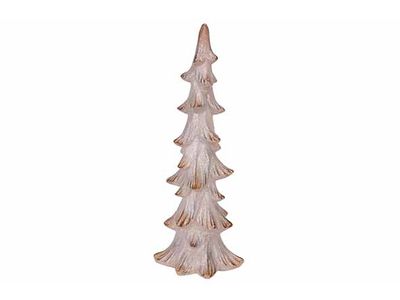 Kerstboom Washed Effect Greige 18x13xh45 ,5cm Langwerpig Polyresin