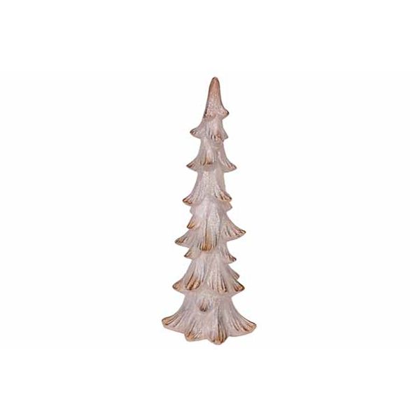 Kerstboom Washed Effect Greige 18x13xh45 ,5cm Langwerpig Polyresin 