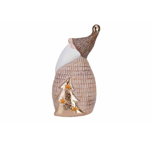 Pere Noel Xmas Tree Led 3aa Batt Not Inc L Taupe 13x8,5xh25,5cm Autre Polyresine  Cosy @ Home