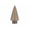 Kerstboom Glazed Ribbed Taupe 7,5x7,5xh1 5,5cm Langwerpig Aardewerk 