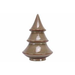 Kerstboom Glazed Taupe 13x13xh19,5cm Ron D Aardewerk 