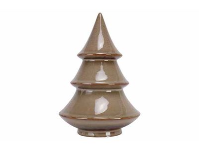 Kerstboom Glazed Taupe 13x13xh19,5cm Ron D Aardewerk