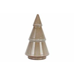 Kerstboom Glazed Stacked Taupe 8x8xh15cm  Andere Aardewerk 