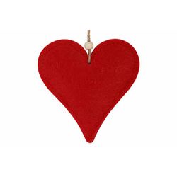 Hanger Heart Rood 11,5x1xh12cm Vilt  