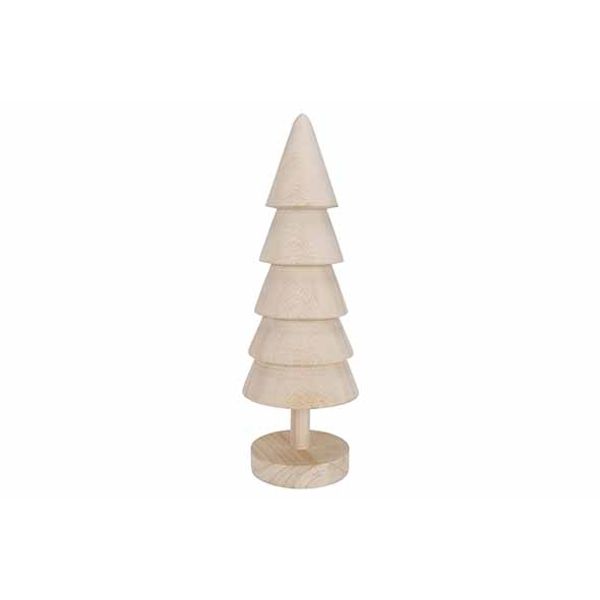 Kerstboom Nordic Natuur 10x10xh31cm Lang Werpig Hout 