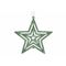 Hanger Star Glitter Groen 10xh10cm Kunst Stof 