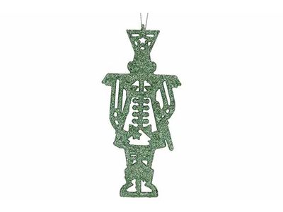 Hanger Nutcracker Glitter Groen 8xh15cm Kunststof