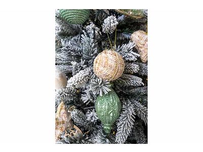 Hanger Drop Glitter Groen 8x8xh16cm Kuns Tstof