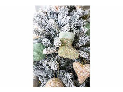 Boule Noel Rope Glitter Vert D8cm Plasti C