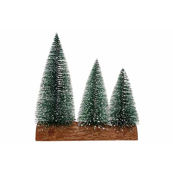 Kerstboom X3 On Trunc Groen 21x5,5xh19cm  