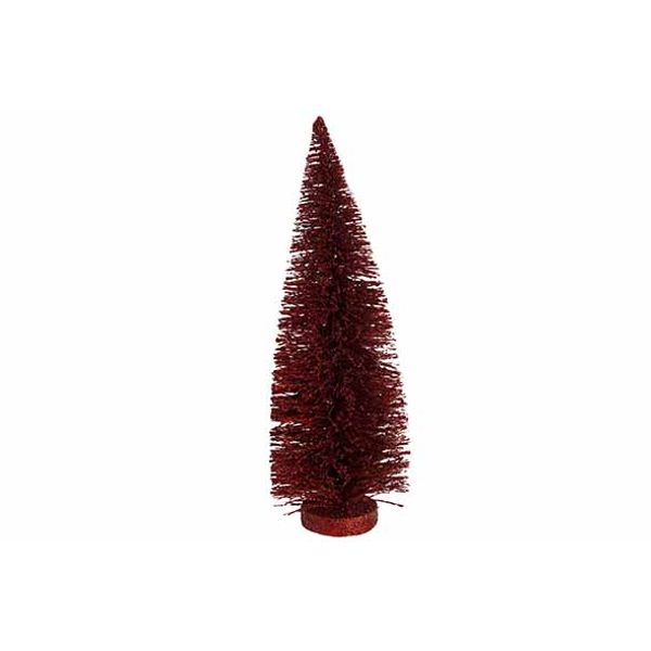 Kerstboom Glitter Bordeaux 10x10xh26cm K Unststof 