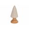 Kerstboom On Foot Glazed-tc Beige 8,2x8, 2xh18,2cm Langwerpig Aardewerk 