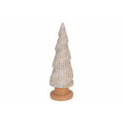 Kerstboom Glazed-tc Beige 10,1x10,1xh30, 4cm Langwerpig Aardewerk 