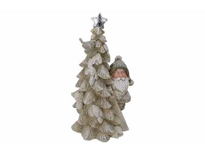 Pere Noel Xmas Tree Greige 11x9xh21cm Po Lyresine