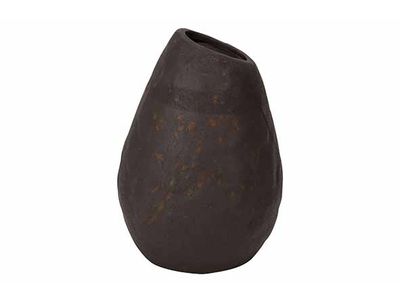 Vase Antique Finish Noir 14x14xh21cm All Onge Gres