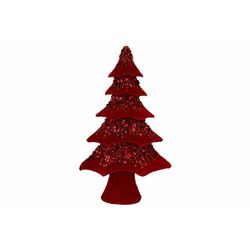 Kerstboom Paillettes Rood 31x13xh52cm Fl Uweel 