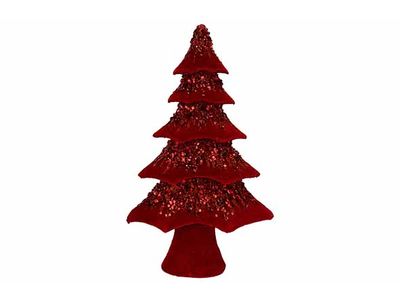 Kerstboom Paillettes Rood 31x13xh52cm Fl Uweel