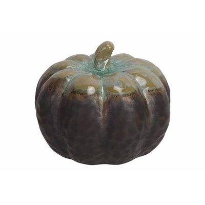 Pompoen Reactive Glazing Groen 11,5x11,5 Xh10cm Rond Aardewerk  Cosy @ Home