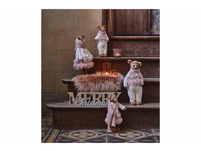 Deco Lettres Merry Christmas Naturel 42x 10xh2,3cm Allonge Bois