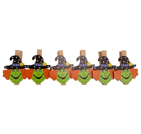 Clip Wicked Witch Multi-colore 40x7xh1,5 Cm Bois  Cosy @ Home