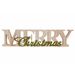 Letterdeco Merry Christmas Natuur 42x2,3 Xh10cm Langwerpig Hout 