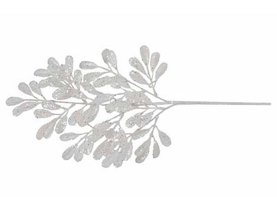 Tak Leaves Glitter Wit 26x2xh60cm Kunsts Tof