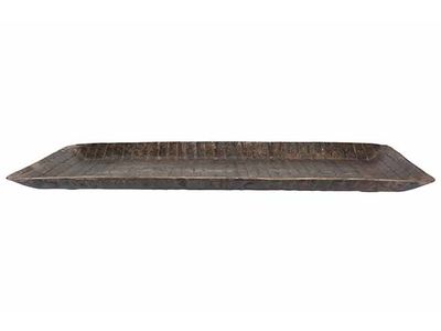 Schaal Rustic Zilver 41x22xh2,5cm Alumin Ium
