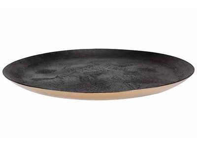 Schaal Luca Gold Zwart D36xh2,5cm Alumin Ium