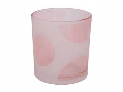 Theelichthouder Summer Roze 7x7xh8cm Gla S