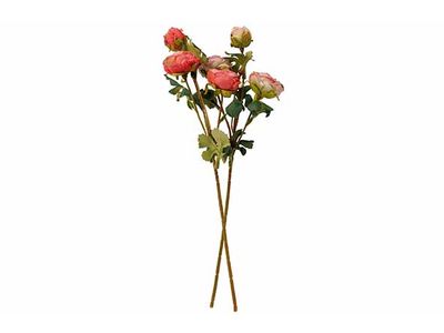 Boeket Ranunculus 2ass Roze 14x14xh50cm Kunststof