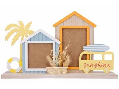 Cadre Photo X2 Sunshine Multi-colore 40x 8xh24cm Mdf