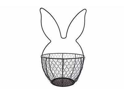 Panier Rabbit Ears Noir 17,5x17,5xh29cm Rond Metal