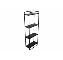 Rack 4 Shelfs Noir 31x15xh91cm Metal Knock Down 