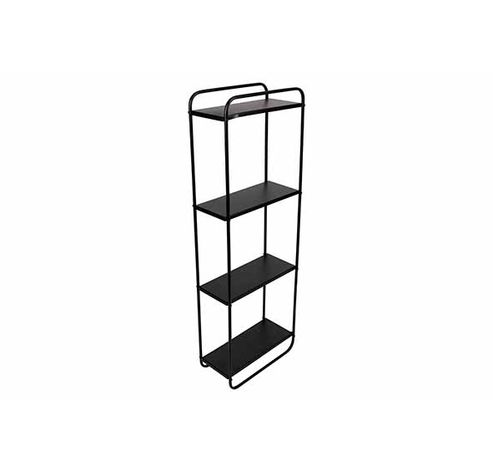 Rek 4 Shelfs Zwart 31x15xh91cm Metaal Knock Down  Cosy @ Home