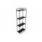 Rek 4 Shelfs Zwart 31x15xh91cm Metaal Knock Down 