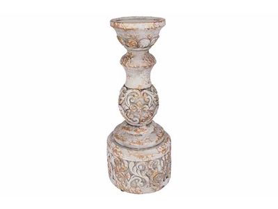 Chandelier Creme 13x13xh32,5cm Rond Cime Nt