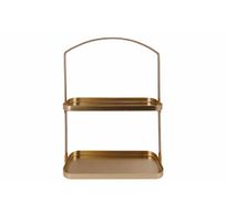 Etagere 2 Trays Dore 30x12xh40cm Metal  