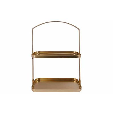 Etagere 2 Trays Goud 30x12xh40cm Metaal  