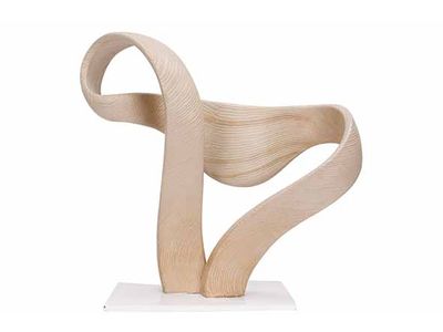 Sculptuur On Stander Beige 25,9x10xh24,5 Cm Andere Polyresin