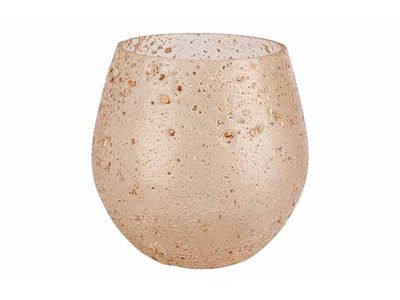 Theelichthouder Bubbly Goud 13x13xh13cm Rond Glas