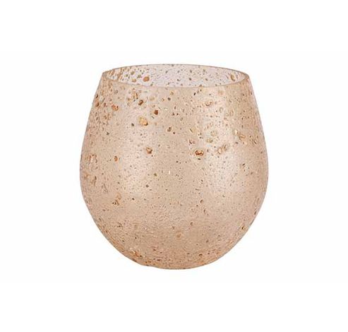 Theelichthouder Bubbly Goud 13x13xh13cm Rond Glas  Cosy @ Home