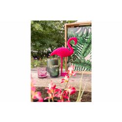 Cosy @ Home Theelichthouder Flamingo Fuchsia 7x7xh8c M Glas 