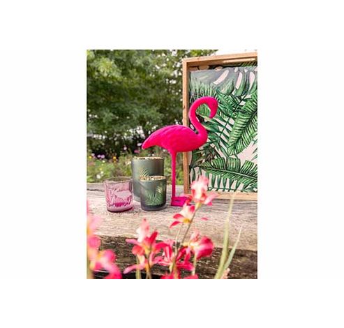 Bougeoir Flamingo Fuchsia 7x7xh8cm Verre   Cosy @ Home