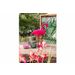 Cosy @ Home Theelichthouder Flamingo Fuchsia 7x7xh8c M Glas