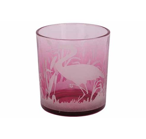 Bougeoir Flamingo Fuchsia 7x7xh8cm Verre   Cosy @ Home