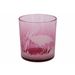 Cosy @ Home Theelichthouder Flamingo Fuchsia 7x7xh8c M Glas