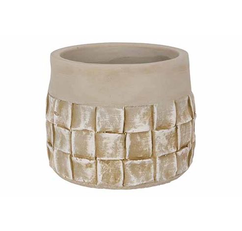 Cachepot Surfaces Greige 12x12xh9,5cm Ro Nd Conique Ciment  Cosy @ Home