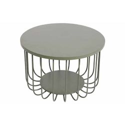 Cosy @ Home Table D'appoint Vert 53x53xh35cm Rond Me Tal 