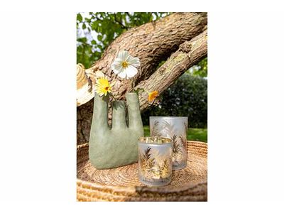 Vase 3 Necks Vert 12,7x7,1xh15cm Autre D Olomite