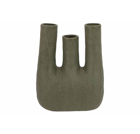 Vaas 3 Necks Groen 12,7x7,1xh15cm Andere  Dolomiet  Cosy @ Home